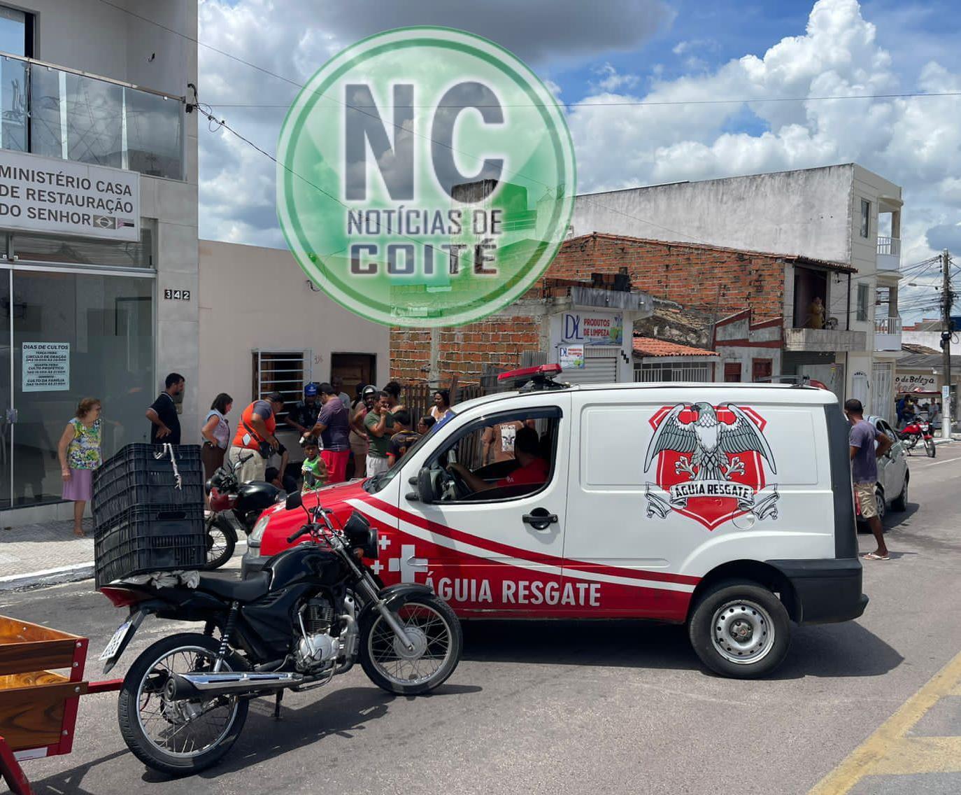 Acidente em Coité: Colisão Carro-Moto Fere Entregador na Rua do Padre